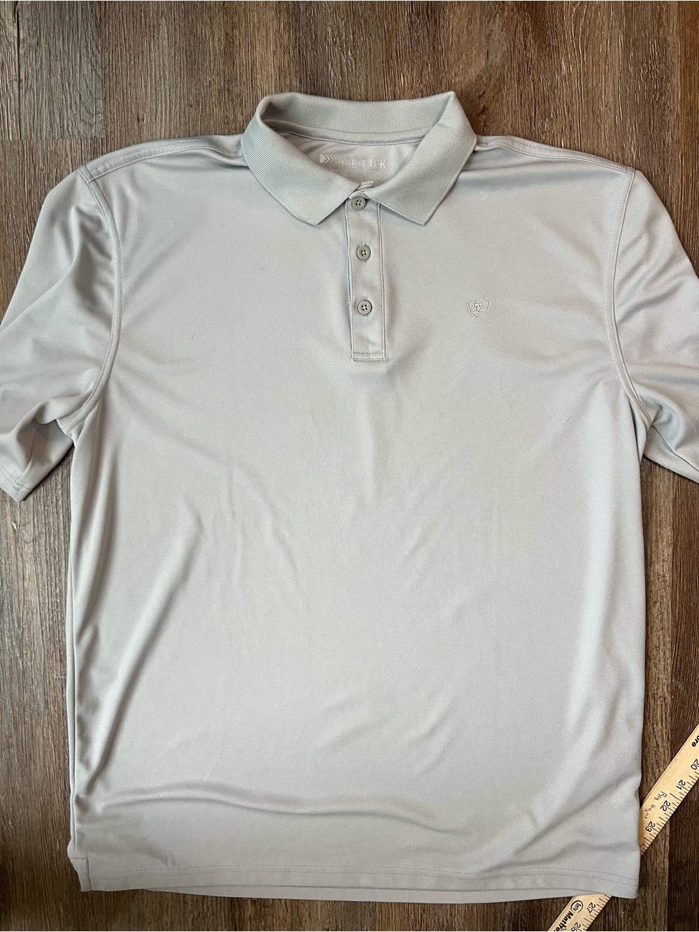 Ariat TEK Men’s Gray Performance Polo Shirt light gray